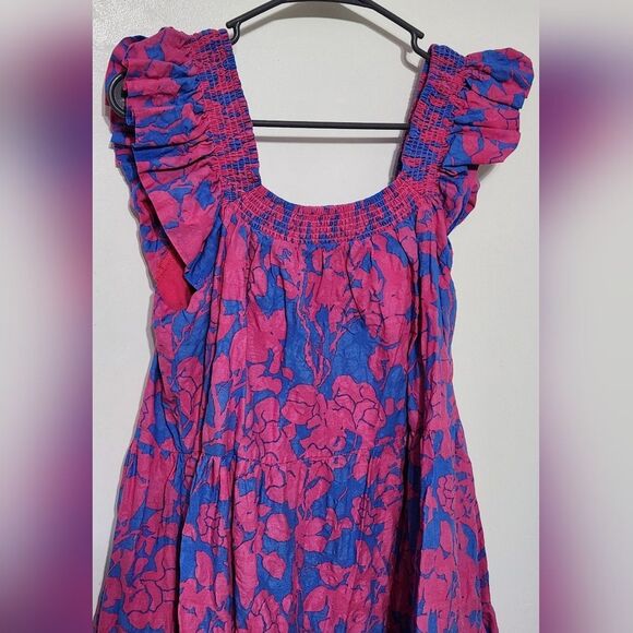 English Factory Floral Print Sleeveless Mini Dress Size L - Picture 6 of 8